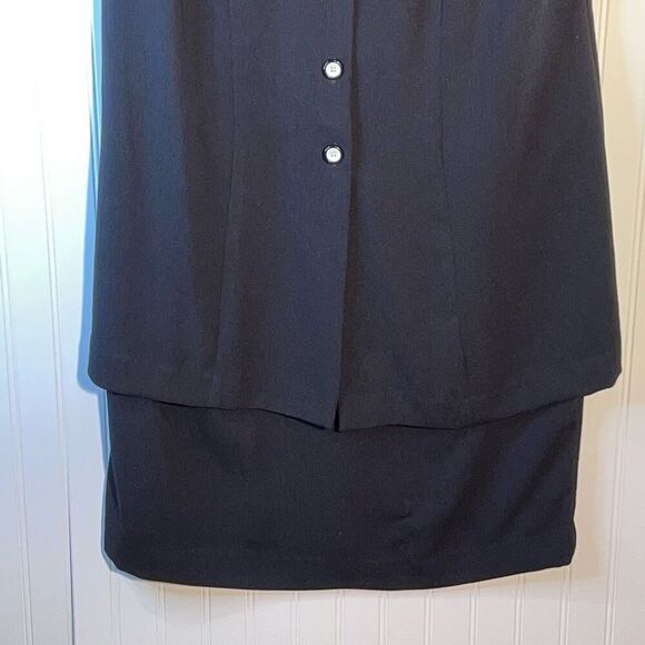 Studio I Embroidered All In One Suit Dress Women’s 14W Black White Embroidered - Picture 4 of 9